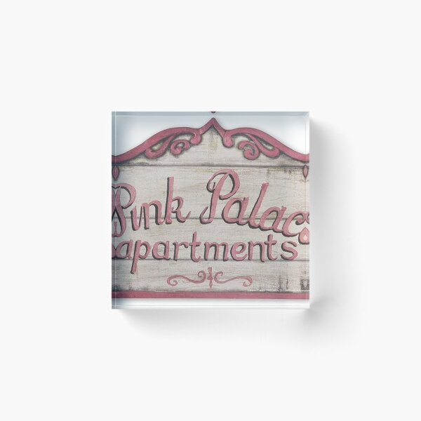 Item preview, Coraline Pink palace apartment sign designed and sold by K8Dekker.