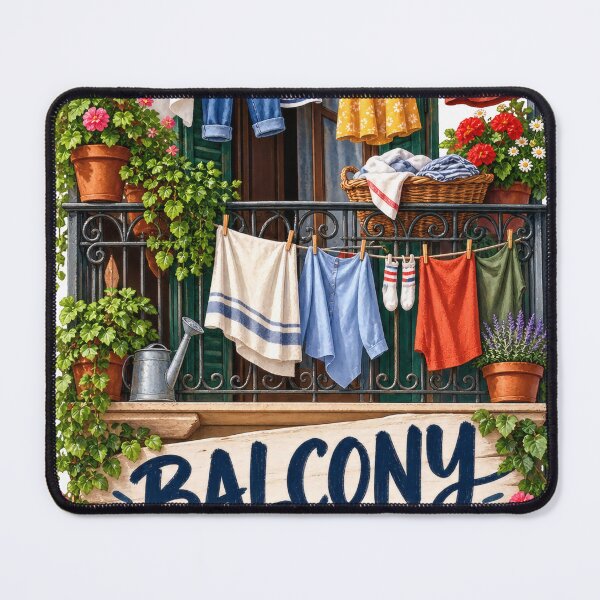 Item preview, Balcony Laundry Rustic Balkan Household Humor designed and sold by OfficialBalkan.