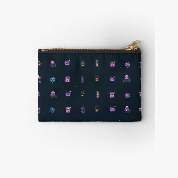 Item preview, Future Funk Tokyo Retro Pixel Icon Seamless Pattern designed and sold by KungPowUnicorn.