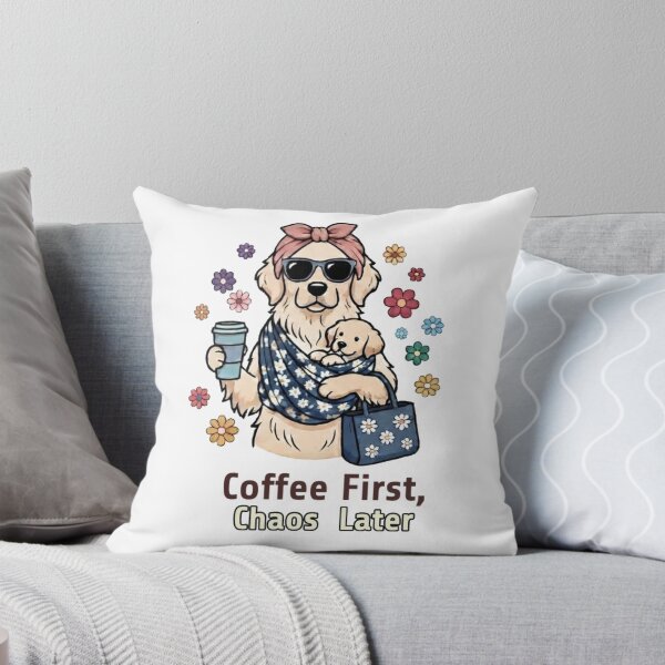 Item preview, Coffee First Chaos Later - Golden Retriever Mom Life designed and sold by Wildlife Wonders.