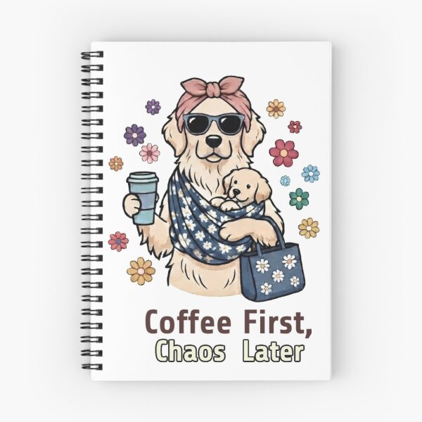 Item preview, Coffee First Chaos Later - Golden Retriever Mom Life designed and sold by Wildlife Wonders.