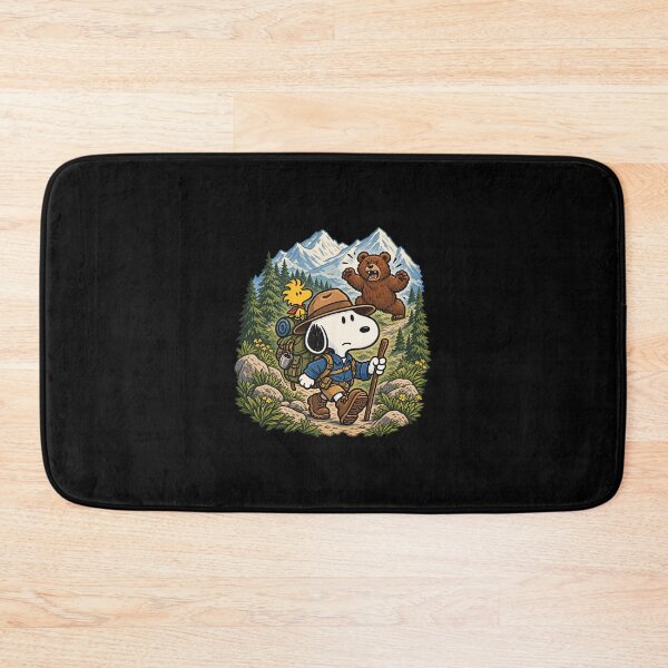 Item preview, Vintage Style Snoopy Hiking and Bear Chase Wilderness Adventure Design designed and sold by sKetch Art.co.