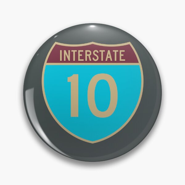 Item preview, I-10 Tallahassee Interstate Sign in Turquoise, Garnet, and Gold designed and sold by Karate Octopus.