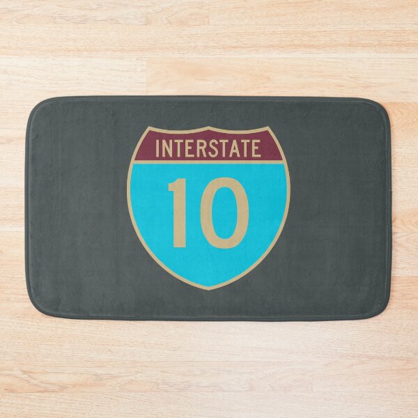 Item preview, I-10 Tallahassee Interstate Sign in Turquoise, Garnet, and Gold designed and sold by Karate Octopus.