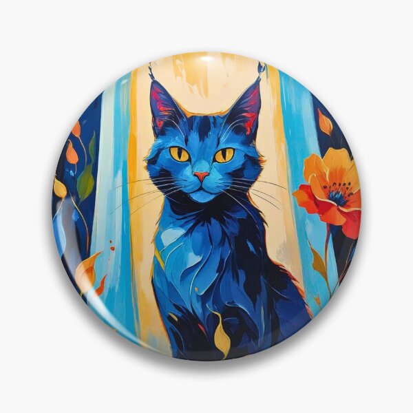 Item preview, Impasto Floral Cat, Neo Goth Aesthetic designed and sold by Tootley.