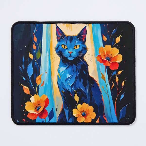 Item preview, Impasto Floral Cat, Neo Goth Aesthetic designed and sold by Tootley.