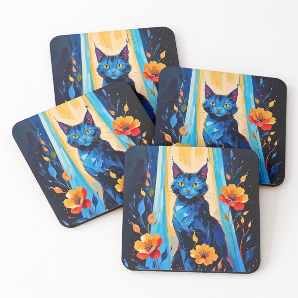 Item preview, Impasto Floral Cat, Neo Goth Aesthetic designed and sold by Tootley.