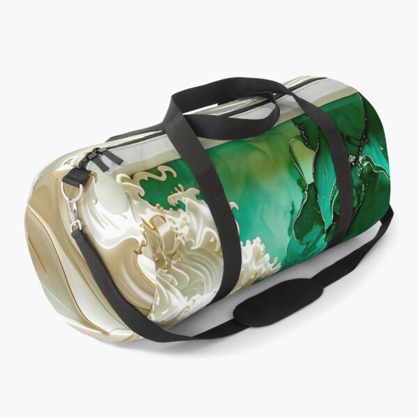 Item preview, Sculptural Emerald Wave with Gold Seafoam designed and sold by Vicky Brago-Mitchell®.
