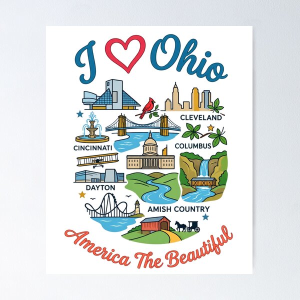 Item preview, Ohio The Heart of It ALL designed and sold by Illumine-World.
