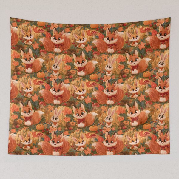 Item preview, Cute Autumn Woodland Animals Fall Forest Critters designed and sold by NicolasGlowArt.