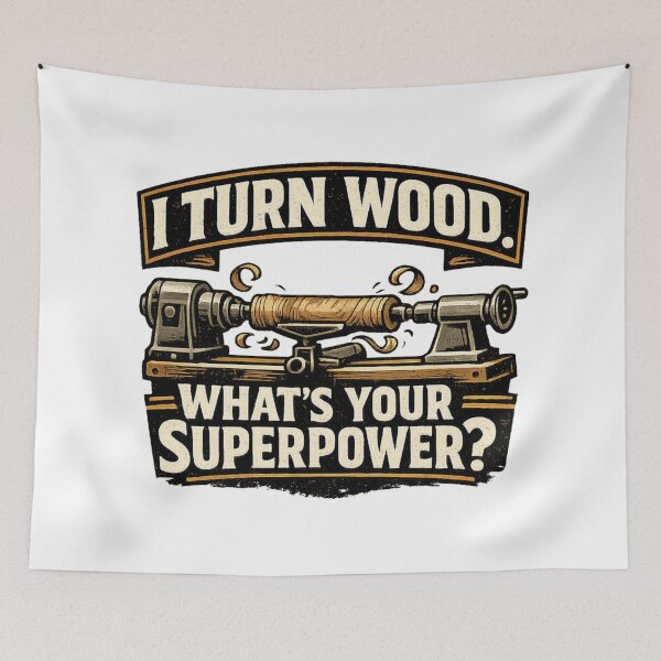 Item preview,  Woodturning Superpower Vintage Badge designed and sold by AleksKos.