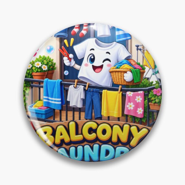 Item preview, Balcony Laundry Mascot Balkan Household Humor designed and sold by OfficialBalkan.