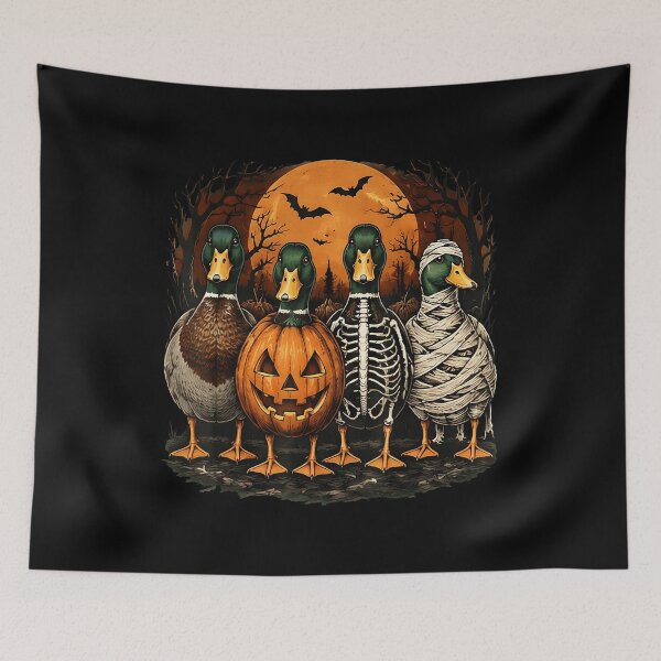 Item preview, Halloween Ducks in Spooky Costume Parade designed and sold by VioletNance.