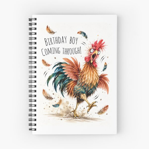 Item preview, Funny Rooster Birthday Card for Him | Birthday Boy Coming Through | Farmhouse Humor designed and sold by Aesthetic-Avenue.