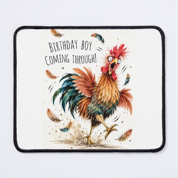Item preview, Funny Rooster Birthday Card for Him | Birthday Boy Coming Through | Farmhouse Humor designed and sold by Aesthetic-Avenue.