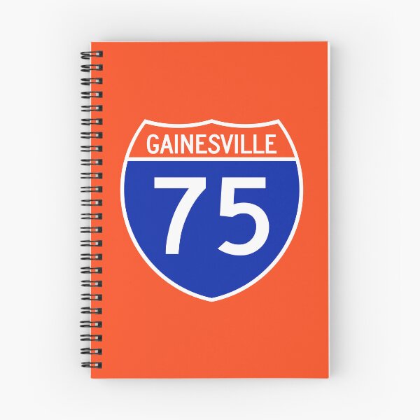Item preview, I-75 Gainesville Interstate Sign in Orange and Blue designed and sold by Karate Octopus.