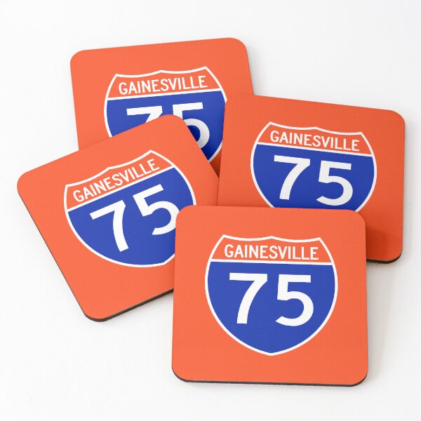 Item preview, I-75 Gainesville Interstate Sign in Orange and Blue designed and sold by Karate Octopus.