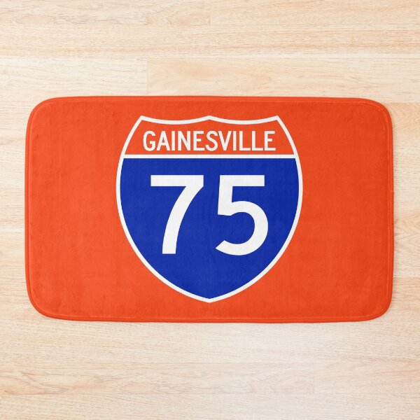 Item preview, I-75 Gainesville Interstate Sign in Orange and Blue designed and sold by Karate Octopus.