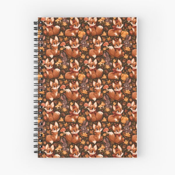 Item preview, Cute Autumn Fox Bunny Fall Woodland Pattern designed and sold by NicolasGlowArt.