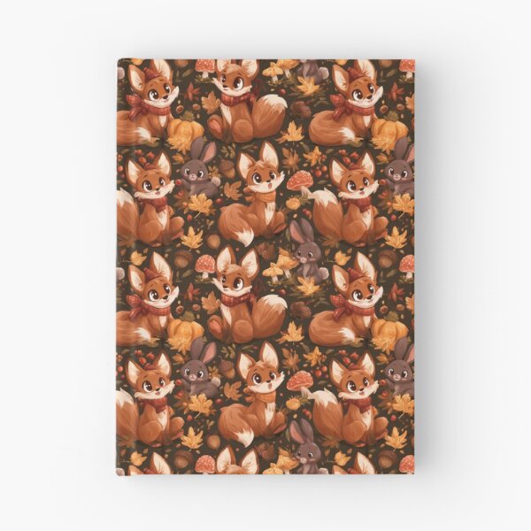 Item preview, Cute Autumn Fox Bunny Fall Woodland Pattern designed and sold by NicolasGlowArt.