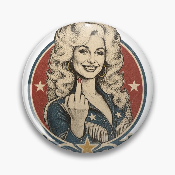 Item preview, Dolly Parton Retro Middle Finger Country Music Vintage Style Graphic Design designed and sold by SilverNox.