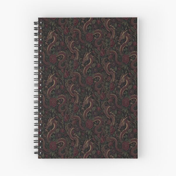 Item preview, Gothic Red Dragon and Dark Roses Pattern designed and sold by creativerooney.