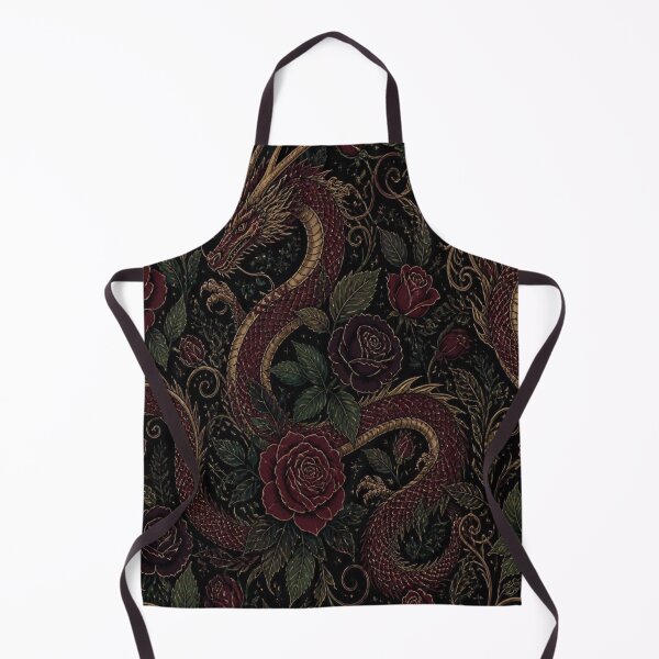 Item preview, Gothic Red Dragon and Dark Roses Pattern designed and sold by creativerooney.