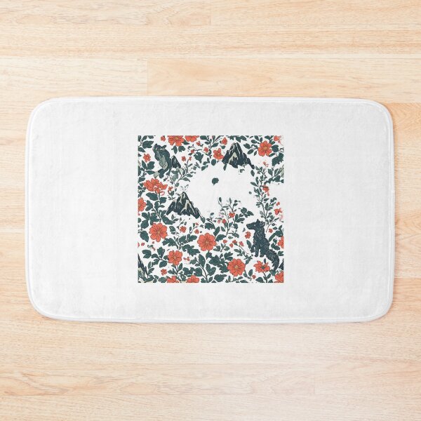 Item preview, Mystical Wolf and Mountain Floral Wilderness designed and sold by Shivamartwark.