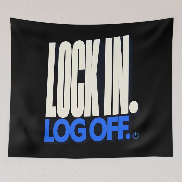 Item preview, Bold Lock In Logoff Logo designed and sold by Fun2Fentastic.