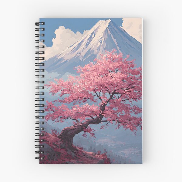 Item preview, Japanese mountain with sakura tree designed and sold by Newrealis.