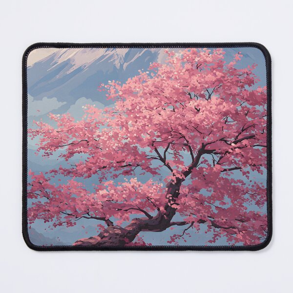 Item preview, Japanese mountain with sakura tree designed and sold by Newrealis.