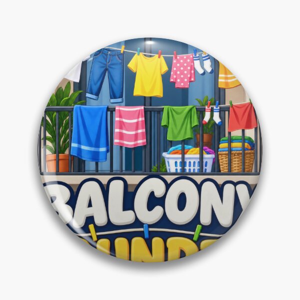 Item preview, Balcony Laundry Modern Balkan Household Humor designed and sold by OfficialBalkan.