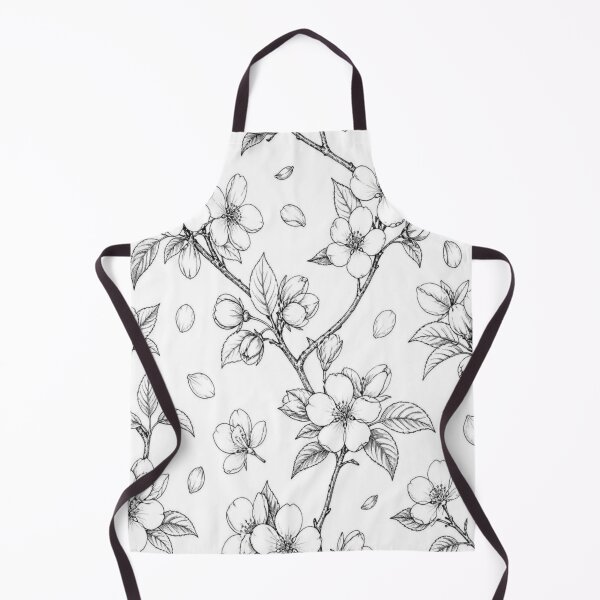 Item preview, Black and White Cherry Blossom Line Art designed and sold by creativerooney.