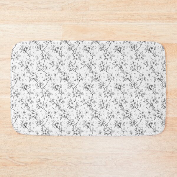 Item preview, Black and White Cherry Blossom Line Art designed and sold by creativerooney.