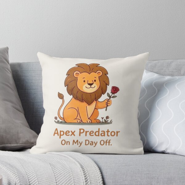 Item preview, Funny Apex Predator On My Day Off - Cute Retro Lion designed and sold by ANJ Creative Designs.