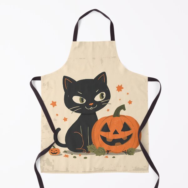 Item preview, Cute Vintage Halloween Black Cat and Jack o Lantern Autumn Spooky Season Gift Classic T-Shirt designed and sold by Lu7u.