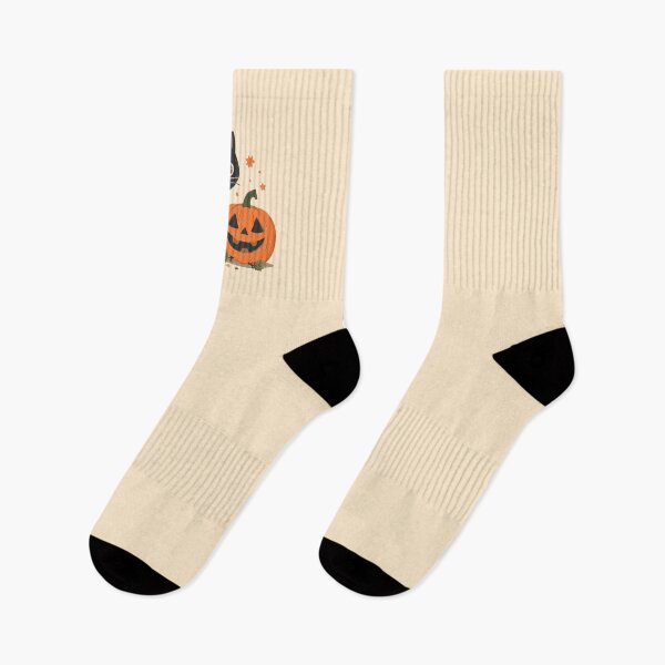 Item preview, Cute Vintage Halloween Black Cat and Jack o Lantern Autumn Spooky Season Gift Classic T-Shirt designed and sold by Lu7u.