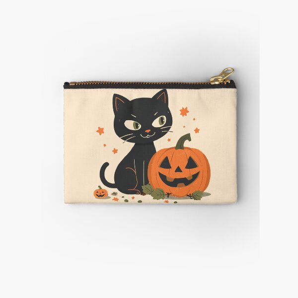 Item preview, Cute Vintage Halloween Black Cat and Jack o Lantern Autumn Spooky Season Gift Classic T-Shirt designed and sold by Lu7u.