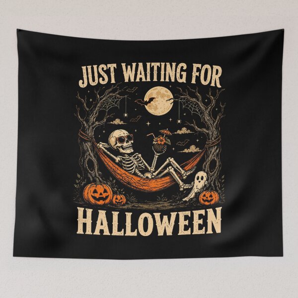 Item preview, Just Waiting for Halloween Skeleton Hammock designed and sold by VioletNance.
