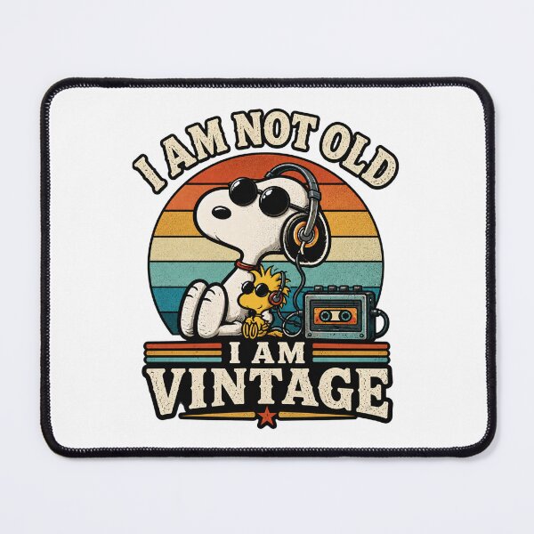Item preview, Vintage Retro Sunset Music Snoopy Design - I Am Not Old I Am Vintage designed and sold by ClipFrFortnite.