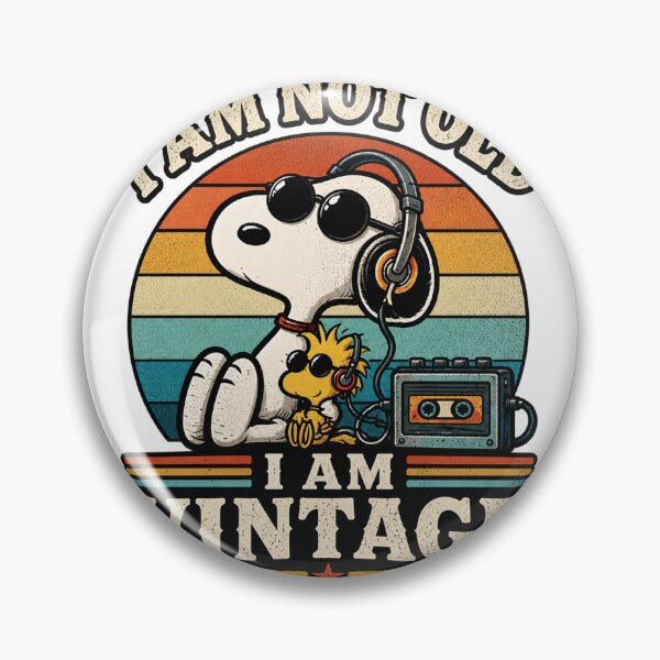 Item preview, Vintage Retro Sunset Music Snoopy Design - I Am Not Old I Am Vintage designed and sold by ClipFrFortnite.