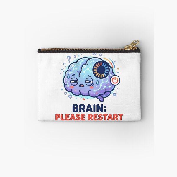 Item preview, Brain Please Restart Funny Tech Overthinking Humor Design designed and sold by meghnad.