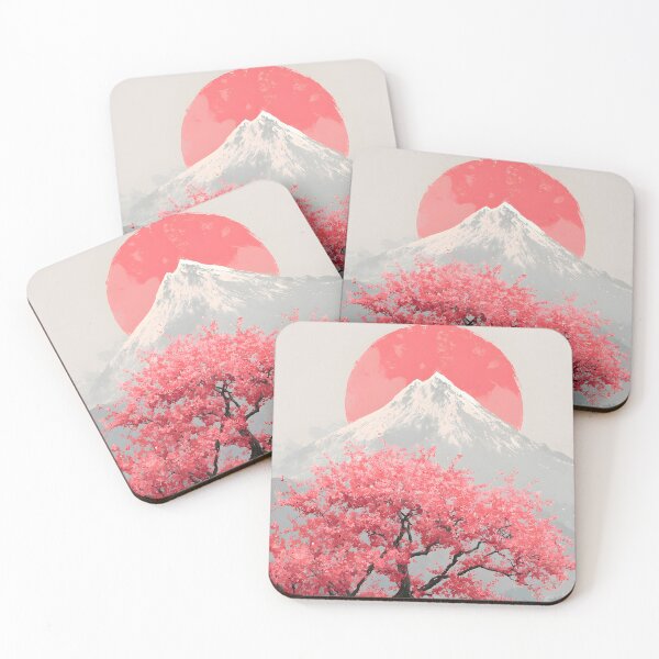 Item preview, Retro mountain with sakura tree designed and sold by Newrealis.