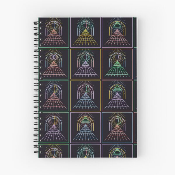 Item preview, Liminal Archways Sacred Geometry Cyber Grid Pastel Neon Pattern designed and sold by KungPowUnicorn.