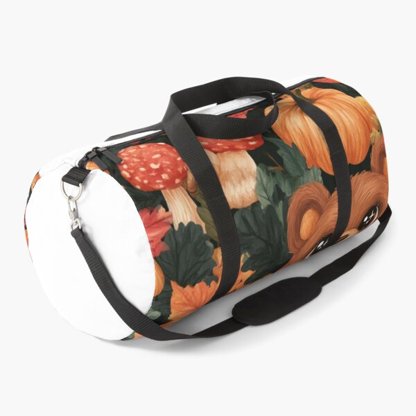 Item preview, Cute Autumn Bear Scarf Pumpkin Leaves Pattern designed and sold by NicolasGlowArt.