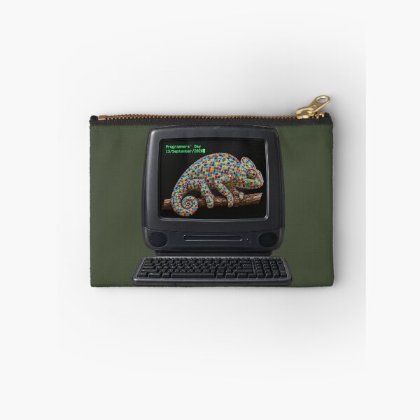 Item preview, Vibrant Pixelated Mosaic Pattern & Camouflaged Chameleon designed and sold by zenjiinspired.