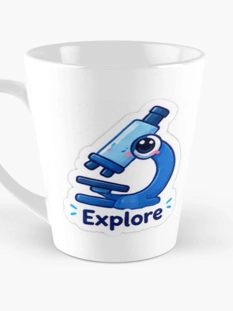 Thumbnail 3 of 4, Coffee Mug, Cute Microscope Explore Science Sticker designed and sold by LearnFunStore.