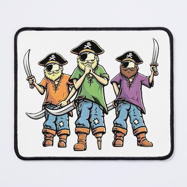 Item preview, Budding buccaneers brandishing big blades blatantly  designed and sold by Glenbobagins.