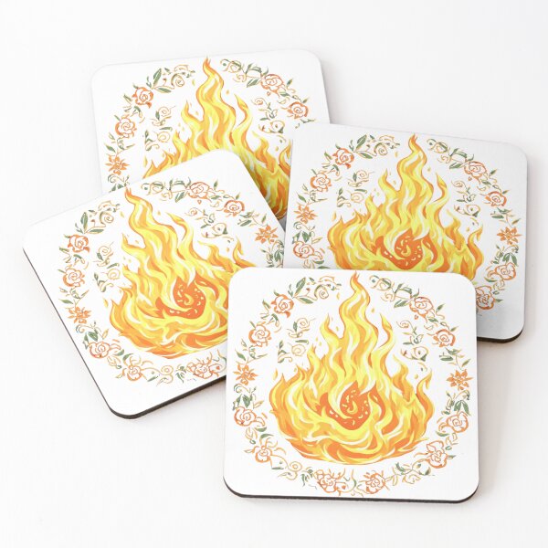 Item preview, Flaming Rose Floral Fire designed and sold by Shivamartwark.