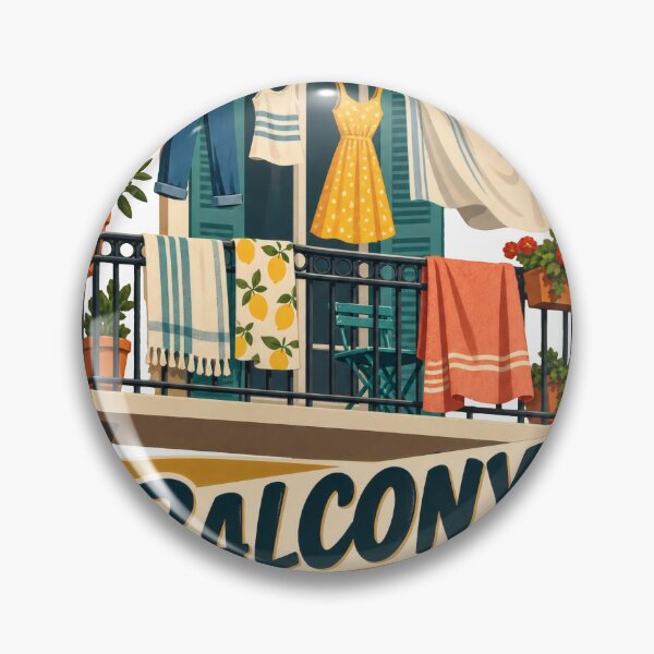 Item preview, Balcony Laundry Mid Century Balkan Household Humor designed and sold by OfficialBalkan.